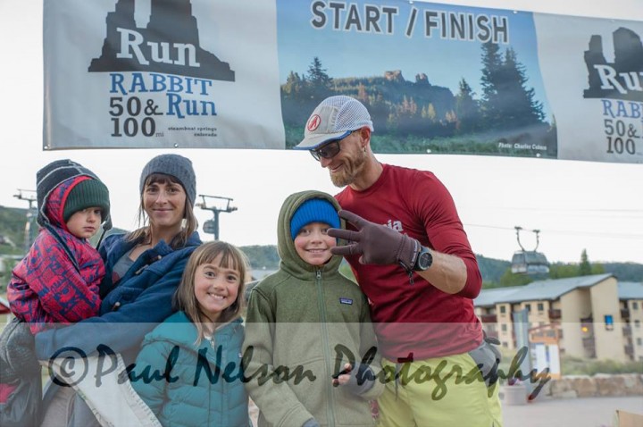 Third place. Enjoying the finish line with my little tribe. What a treat to have them there.