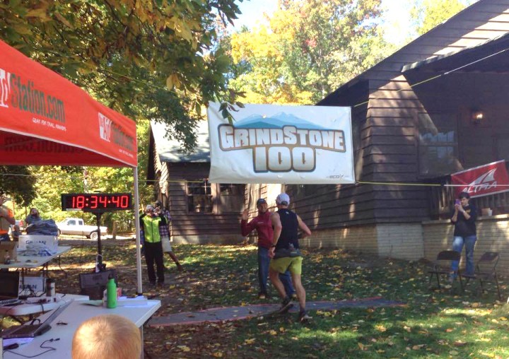 Crossing the finish line for  the win. Photo by Jenny Nichols.