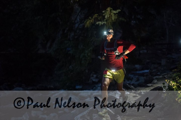 Heading into the night on Fish Cree Falls Trail.